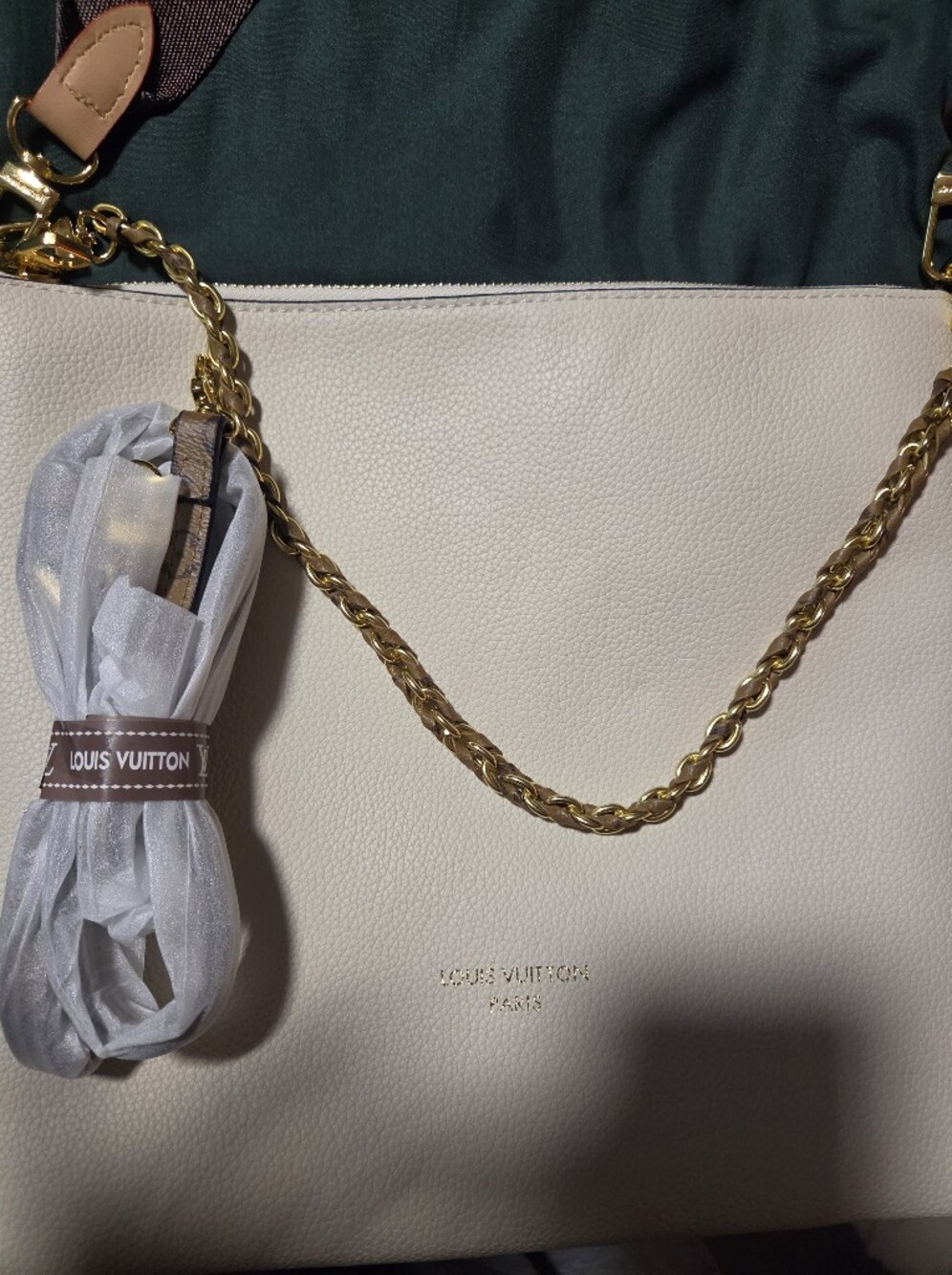 Unbranded Monogram Off White Bag, With 2 Straps and Matching Wallet - Picture 6 of 13